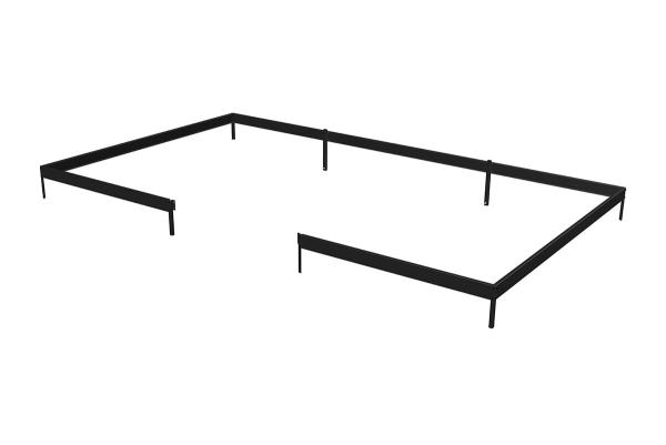 Juliana Stahlfundament schwarz für Gewächshaus Jubii - 10,9 m²